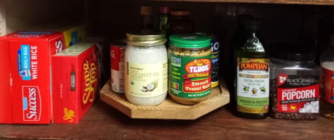 K & R Mango Wood Lazy Susan Turntable | Wooden Organizer for Cabinet & Pantry | Rotating Lazy Susan for Kitchen Storage | Durable Mango Wood Design